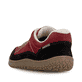 Rot-schwarze Rieker Damen Schnürschuhe 52303-35 aus Rauleder. Schuh von hinten.