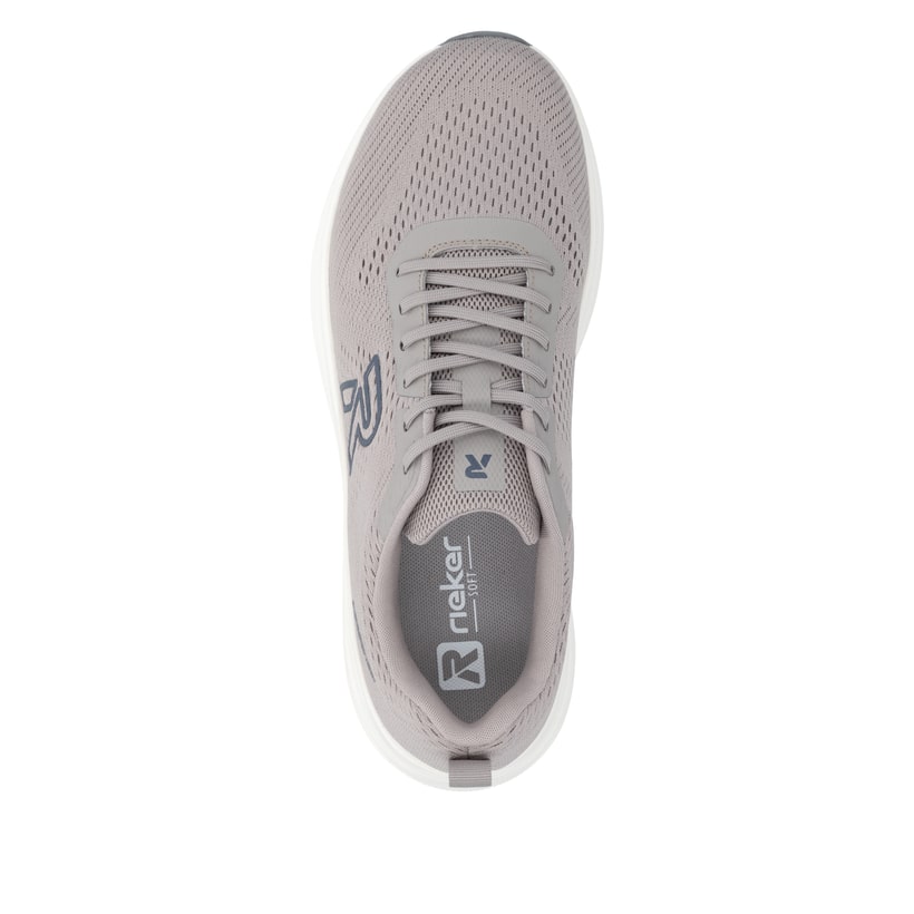 Beige Rieker Sport Herren Sneaker Low U4101-62. Schuh von oben.