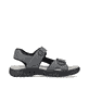 Graue Rieker Herren Trekkingsandalen 22761-45 mit einem Klettverschluss. Schuh Innenseite.