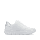 Weiße Rieker Damen Sneaker Low N1313-80 mit Reißverschluss sowie Extraweite H. Schuh Innenseite.