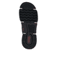 Schwarze Rieker Damen Slipper 45957-00 mit elastischem Schaftrand. Schuh Laufsohle.