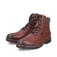 Braune Rieker Herren Schnürstiefel F3616-24 aus Glattleder. Schuhpaar seitlich schräg.