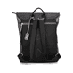 Rieker Damen Rucksack H1391-42 in Staubgrau-Nachtschwarz aus Kunstleder mit Magnetverschluss. Rucksack Rückseite.