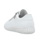 Weiße Rieker Damen Sneaker Low N0900-81 mit einem Reißverschluss. Schuh von hinten.