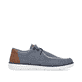 Chaussons Rieker bleus pour homme 08600-12 avec bande élastique. Intérieur de la chaussure.