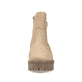 
Braunbeige Rieker Damen Chelsea Boots Y8554-60 mit einer Profilsohle mit Blockabsatz. Schuh von vorne.