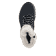 Schwarz-beige Rieker Damen Schnürstiefel Z3971-00 aus Rauleder mit Glacier Grip. Schuh von oben.