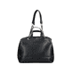 Rieker Shopper H1610-00 in Schwarz mit goldener verflochtener Kette, Reißverschluss und Innenfach. Rückseite.