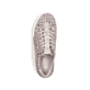 Mehrfarbige Rieker Damen Slipper L7255-90 mit einem Reißverschluss. Schuh von oben.