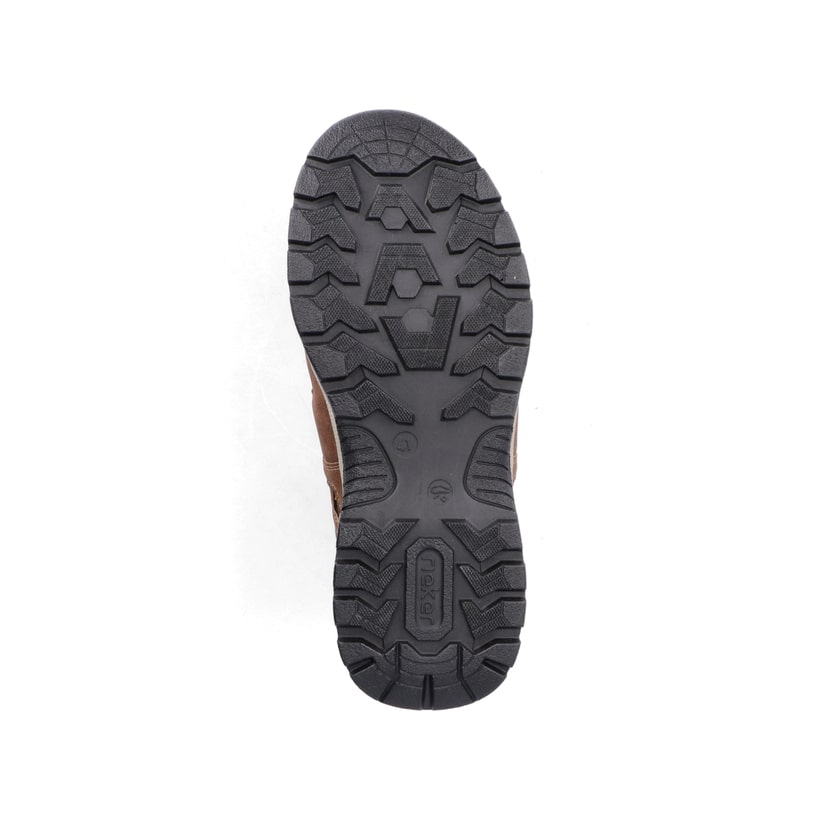 Braune Rieker Herren Slipper B8375-90 mit einem Klettverschluss. Schuh Laufsohle.