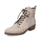 
Hellbeige Rieker Damen Stiefeletten Y0820-64 mit Schnürung und Reißverschluss. Schuh seitlich schräg