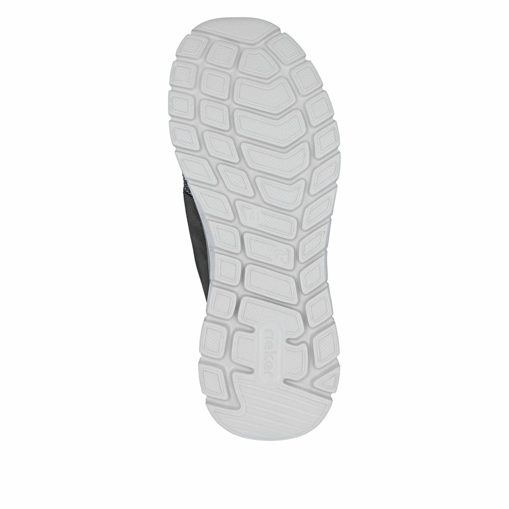 Graue Rieker Herren Slipper B6658-42 mit Ready2GO easy in Feature sowie Gummizug. Schuh Laufsohle.