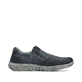 Blaue Rieker Herren Slipper 03550-14 mit einem Reißverschluss sowie Löcheroptik. Schuh Innenseite.