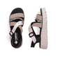 Sandales compensées Rieker multicolores pour femme V1063-90. Chaussure vue de dessus, couchée.