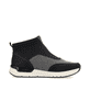 Zartrosane vegane Rieker Damen Loafer 58955-31 mit einem Elastikeinsatz. Schuh Außenseite gespiegelt.