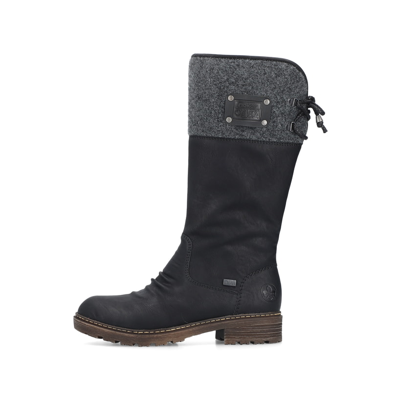 Kamelbraune Rieker Damen Kurzstiefel Z4761-24 mit einer robusten Profilsohle. Schuh Innenseite