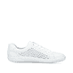 Weiße Rieker Damen Schnürschuhe 52824-80, Barfußschuhe mit runden Ziernähten. Schuh Innenseite.
