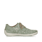 Grüne Rieker Damen Schnürschuhe 52528-52 mit einer extra weichen Decksohle. Schuh Innenseite.