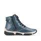 Cyanblaue Rieker Damen Schnürstiefel 45943-12 mit einer schockabsorbierenden Sohle. Schuh Innenseite