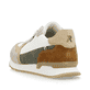 Beige Rieker Herren Sneaker Low U0307-80 mit einer griffigen und leichten Sohle. Schuh von hinten.