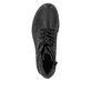 Schwarze Rieker Damen Schnürstiefel 71222-01 mit einem Reißverschluss. Schuh Laufsohle.