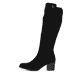 Schwarze Rieker Damen Hochschaftstiefel Y2050-01 mit einem Reißverschluss. Schuh Außenseite.