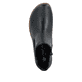 Schwarze Rieker Damen Schnürstiefel Z9340-00 mit einem Reißverschluss. Schuh von oben.
