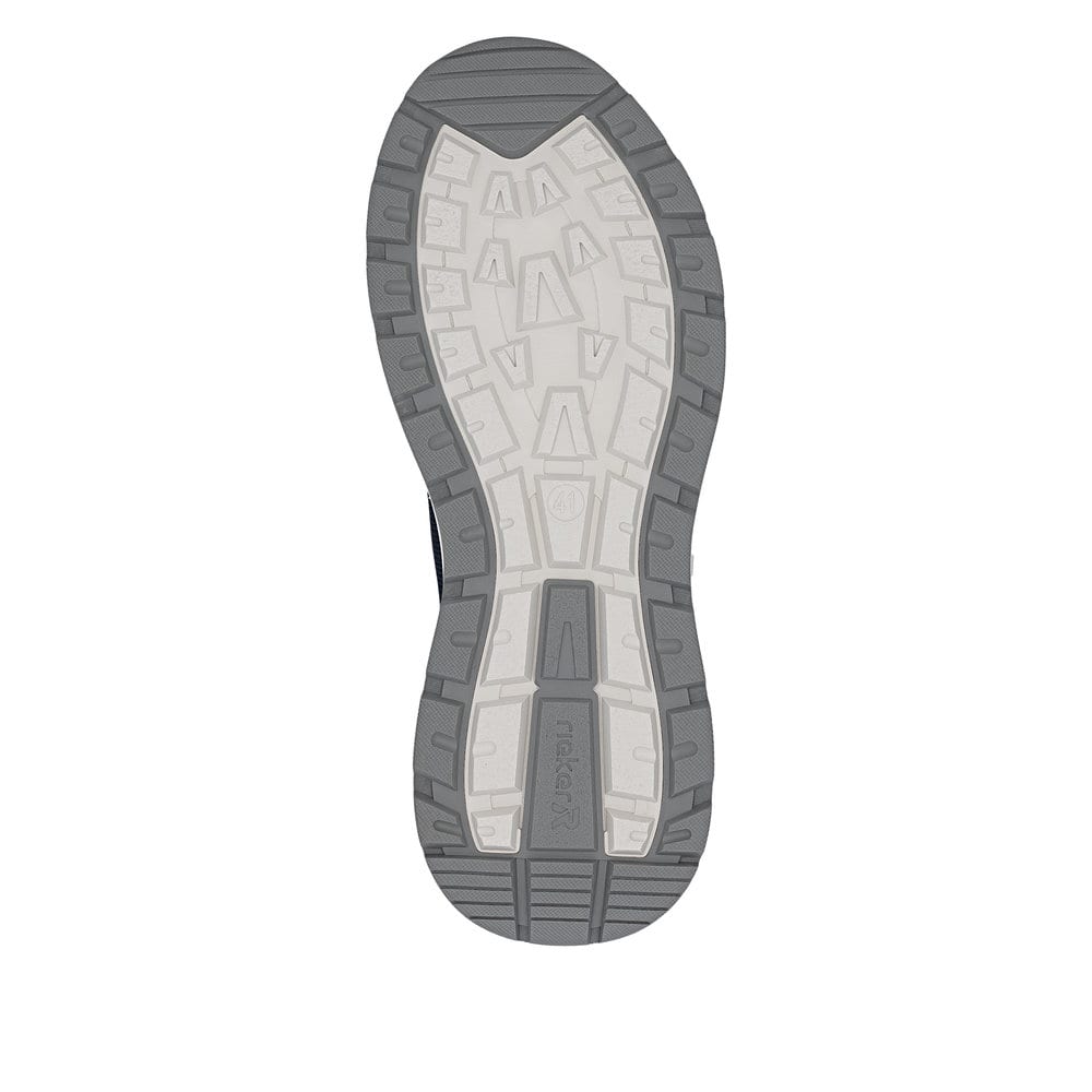 Blaugraue Rieker Herren Sneaker Low 06100-15 mit einem Reißverschluss. Schuh Laufsohle.
