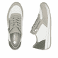 Baskets basses Rieker multicolores femme N1112-92 avec fermeture éclair. Chaussure vue de dessus, couchée.