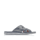 Blaue Rieker Herren Pantoletten 21599-14 mit Komfortweite G sowie leichter Sohle. Schuh Innenseite.