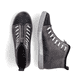
Graphitgraue Rieker Damen Kurzstiefel Z1226-45 mit einer robusten Profilsohle. Schuhpaar von oben.