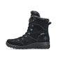 Schwarze Rieker Damen Schnürstiefel L7145-00 mit wasserabweisender TEX-Membran. Schuh Außenseite.
