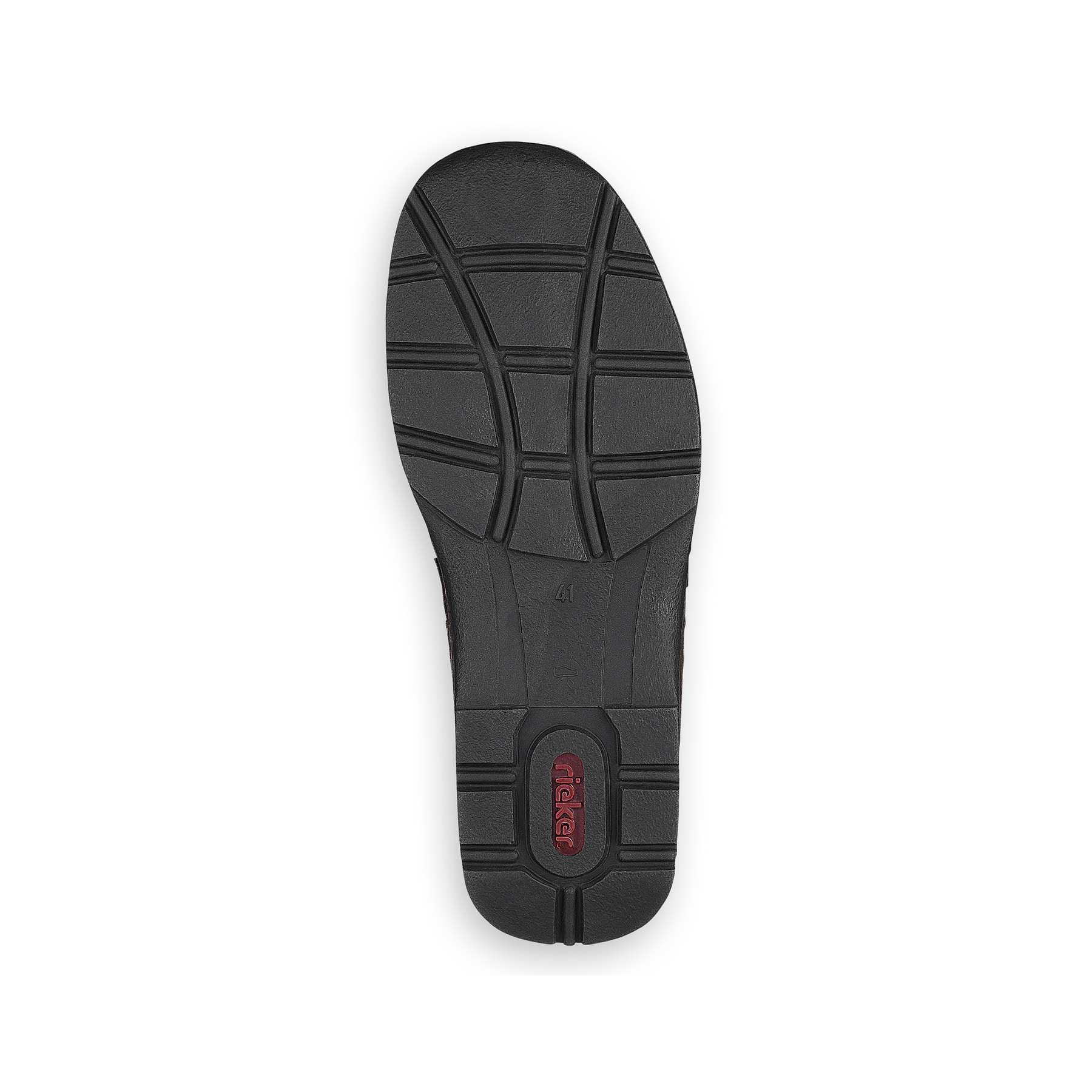 Dunkelbraune Rieker Herren Slipper 05363-25 aus Glattleder. Schuh Laufsohle.