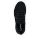 Schwarze Rieker Herren Slipper B9655-00 mit einem Gummizug sowie Komfortweite G. Schuh von oben.