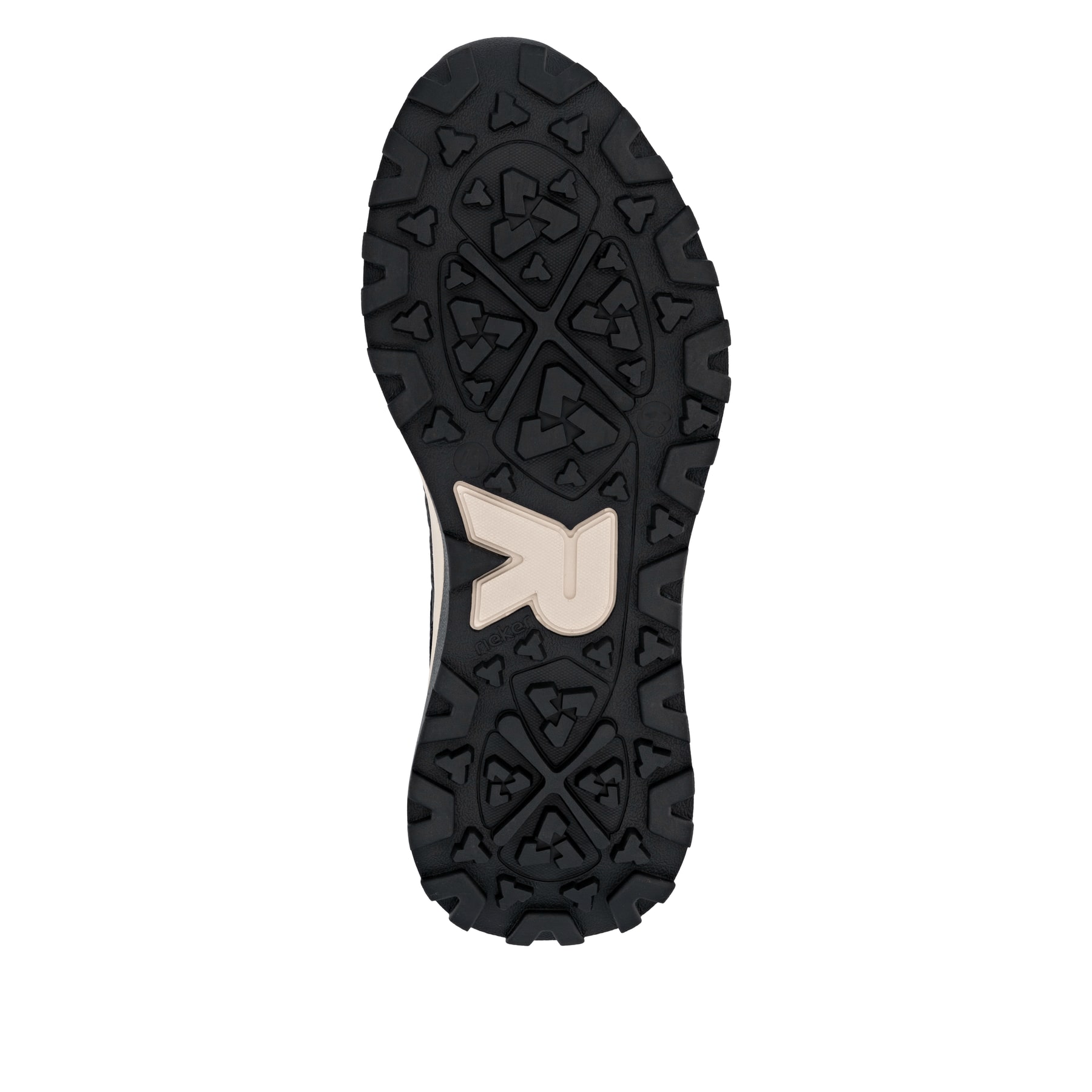 Baskets basses Rieker noires pour homme U1301-02 avec membrane RiekerTEX. Semelle extérieure de la chaussure.