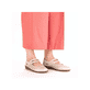 Beige Rieker Ballerinas 47675-60 mit modernen Ziernähten sowie Klettverschluss. Schuh am Fuß.
