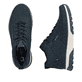 Dunkelblau-schwarze Rieker Herren Sneaker High B9303-14 aus Rauleder. Schuh von oben, liegend.
