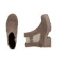 Beige Rieker Damen Chelsea Boots 74560-64 aus Rauleder mit einem Reißverschluss. Schuh von oben, liegend.