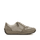 Beige Rieker Damen Sneaker Low N1100-62 mit Reißverschluss sowie Extraweite H. Schuh Innenseite.
