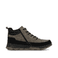 Grau-schwarze Rieker Herren Schnürstiefel 35508-25 mit modernen Ziernähten. Schuh Innenseite.