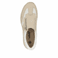 Chaussons Rieker beiges pour femme N42G5-60 avec option slip-in facile. Chaussure vue de dessus.