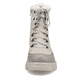 Hellbeige Rieker Damen Kurzstiefel Z8591-60 mit Reißverschluss sowie einer Profilsohle. Schuh Innenseite