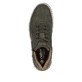 Baskets basses Rieker vertes pour homme 37029-52 avec fermeture éclair. Semelle extérieure de la chaussure.