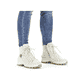 
Hellbeige Rieker Damen Schnürstiefel X9334-62 mit Schnürung und Reißverschluss. Schuh seitlich schräg