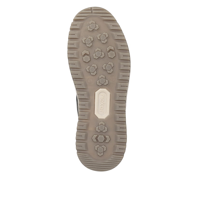 Graue Rieker Herren Schnürstiefel 38542-25 mit wasserabweisender TEX-Membran. Schuh Laufsohle.