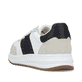 Graue Rieker Damen Sneaker Low L5802-40 mit Schnürung sowie der Extraweite H. Schuh von hinten.