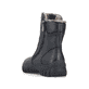 Schwarze Rieker Damen Kurzstiefel Z7263-00 aus Glattleder. Schuh von hinten.