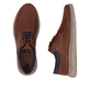 Braune Rieker Herren Schnürschuhe 10406-24 mit der Extraweite H. Schuh von oben, liegend.