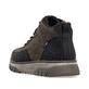 Schwarz-dunkelbraune Rieker Herren Sneaker High B9303-25 aus Rauleder. Schuh von hinten.