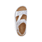 Mehrfarbige Rieker Damen Riemchensandalen V0316-90 aus Glattleder. Schuh von oben.